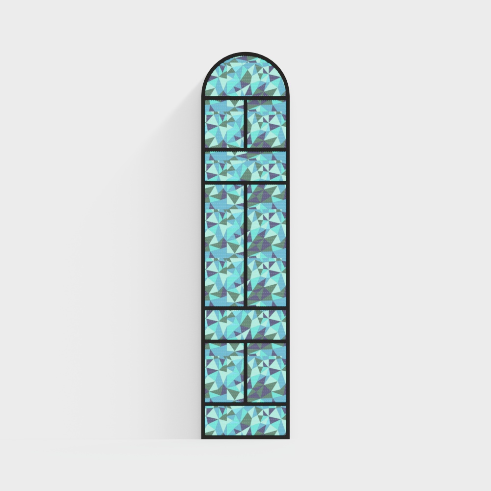 French painted decorative glass Windows