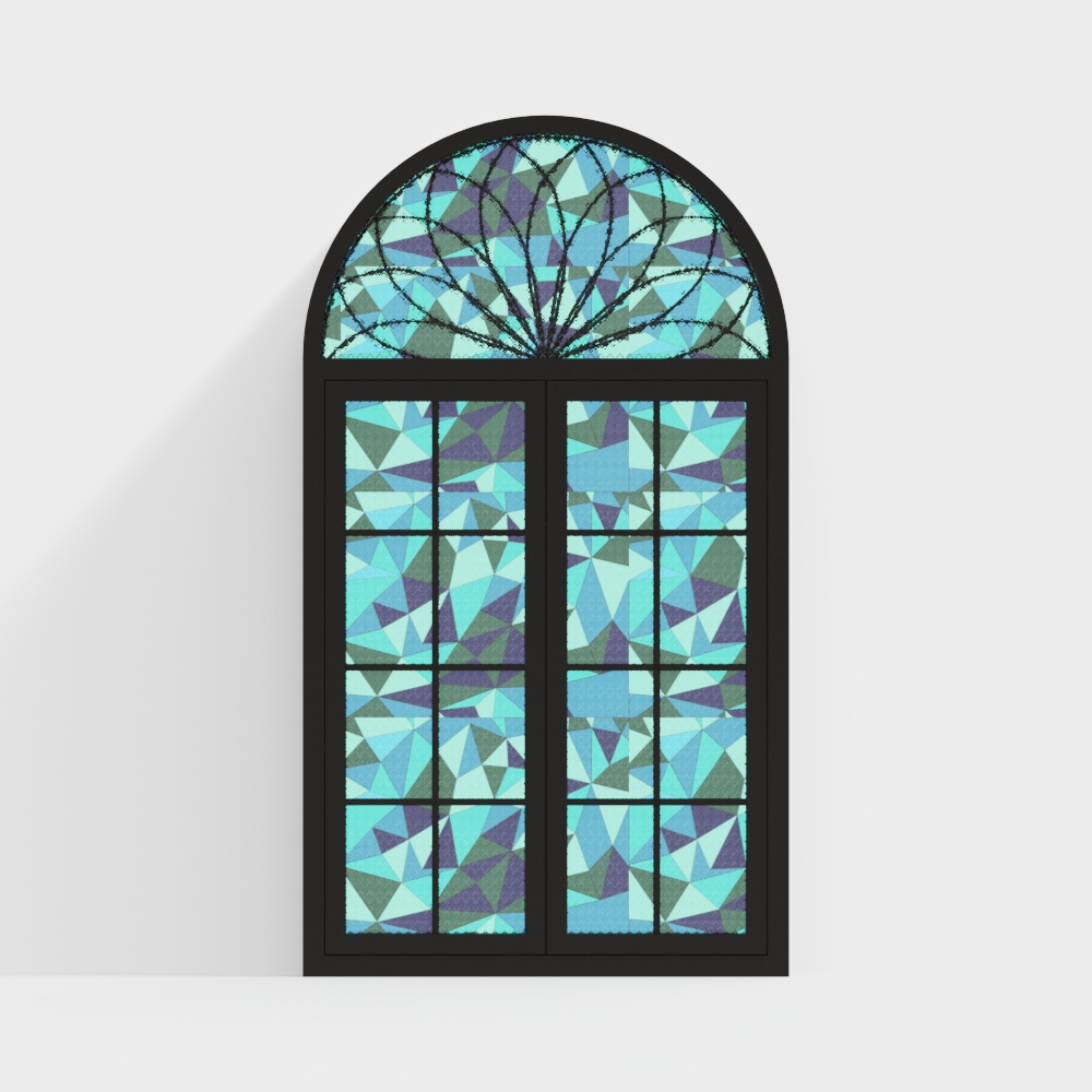 Fenêtres en verre décoratives peintes françaises