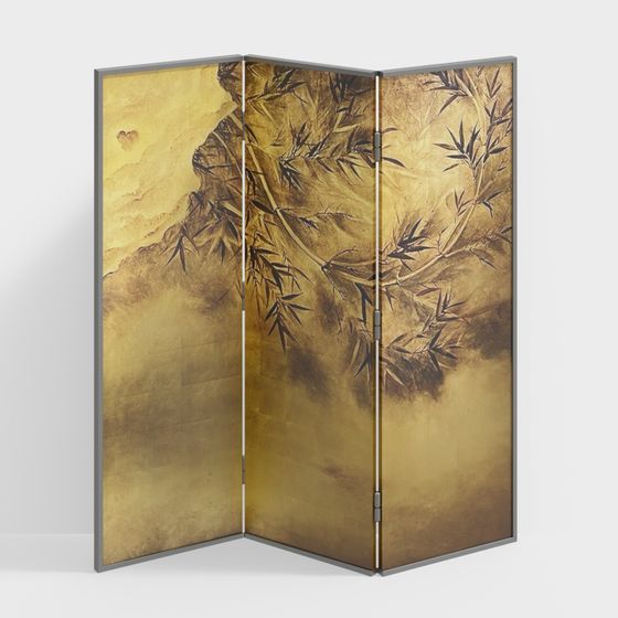 Oriental Aesthetic Screen 3D model