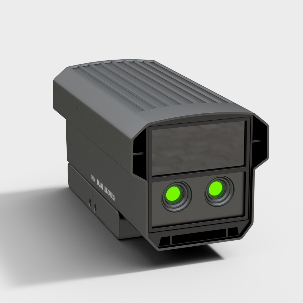 Dual Lens Surveillance Camera 3D model