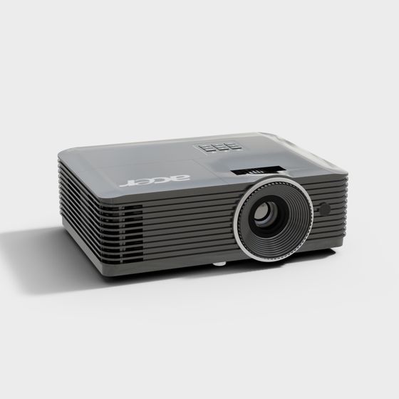 Realistic Low Poly Projector 3D model