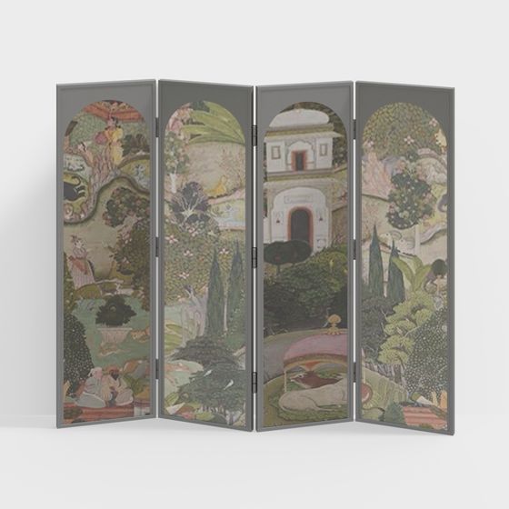 Garden Screen 3D model - Vintage Elegance