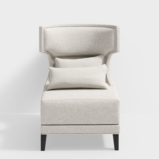 Cozy Corner Low-Poly Sofa Chair 3D model