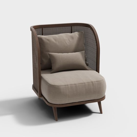 Sillón de dormitorio wabi-sabi