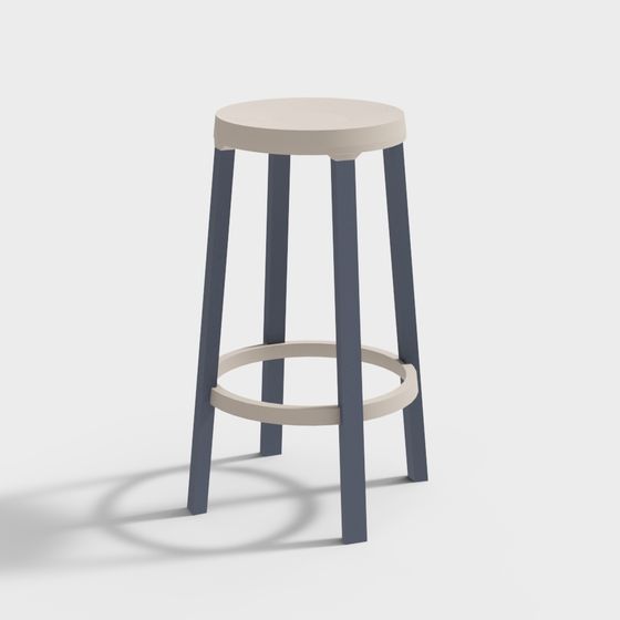 Elegant Urban Bar Stool 3D model