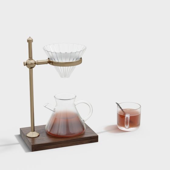 Drip Coffee Set 3D model for Modern Aesthetics