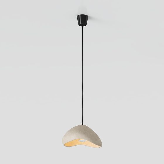 Wabi Sabi Bedroom Chandelier 3D Model in Golden Finish
