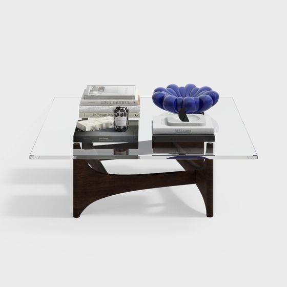 Elegant Glass Coffee Table 3D model