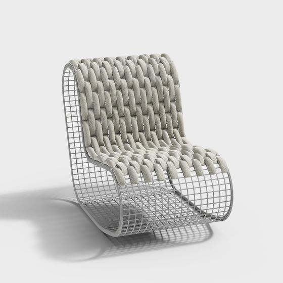 Stylish Woven Texture Chair 3D model