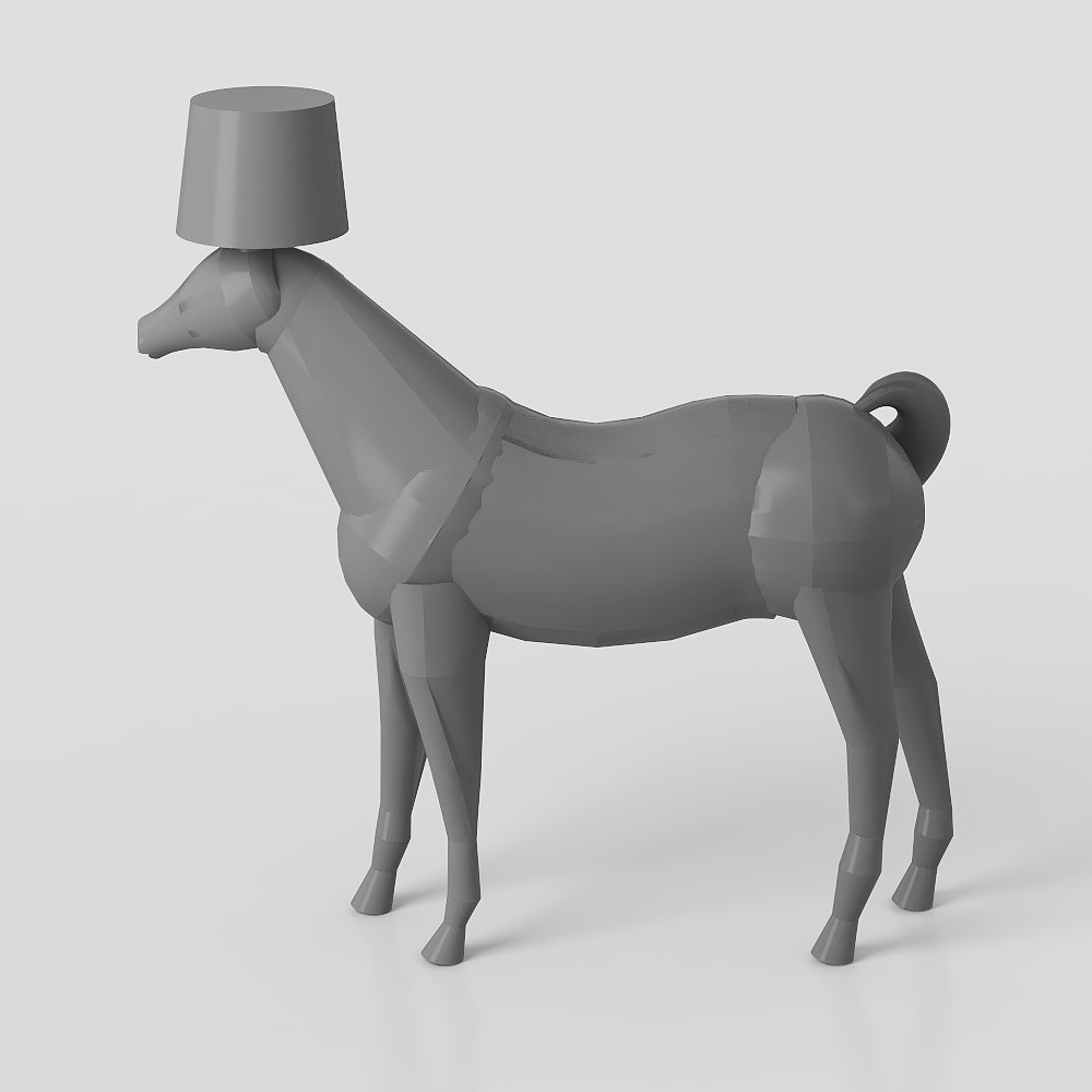 Lamp Horse 3D model - Unique Artistic Design