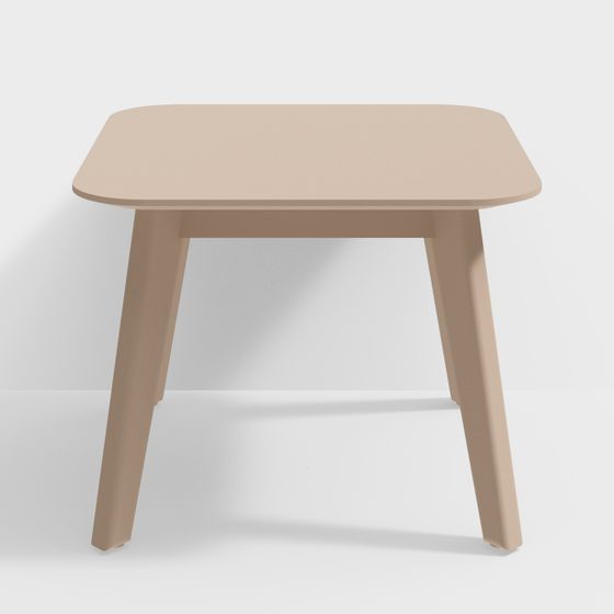 Chic Beige Corner Side Table 3D model