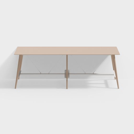 Sleek Low-Poly Office Desk 3D model