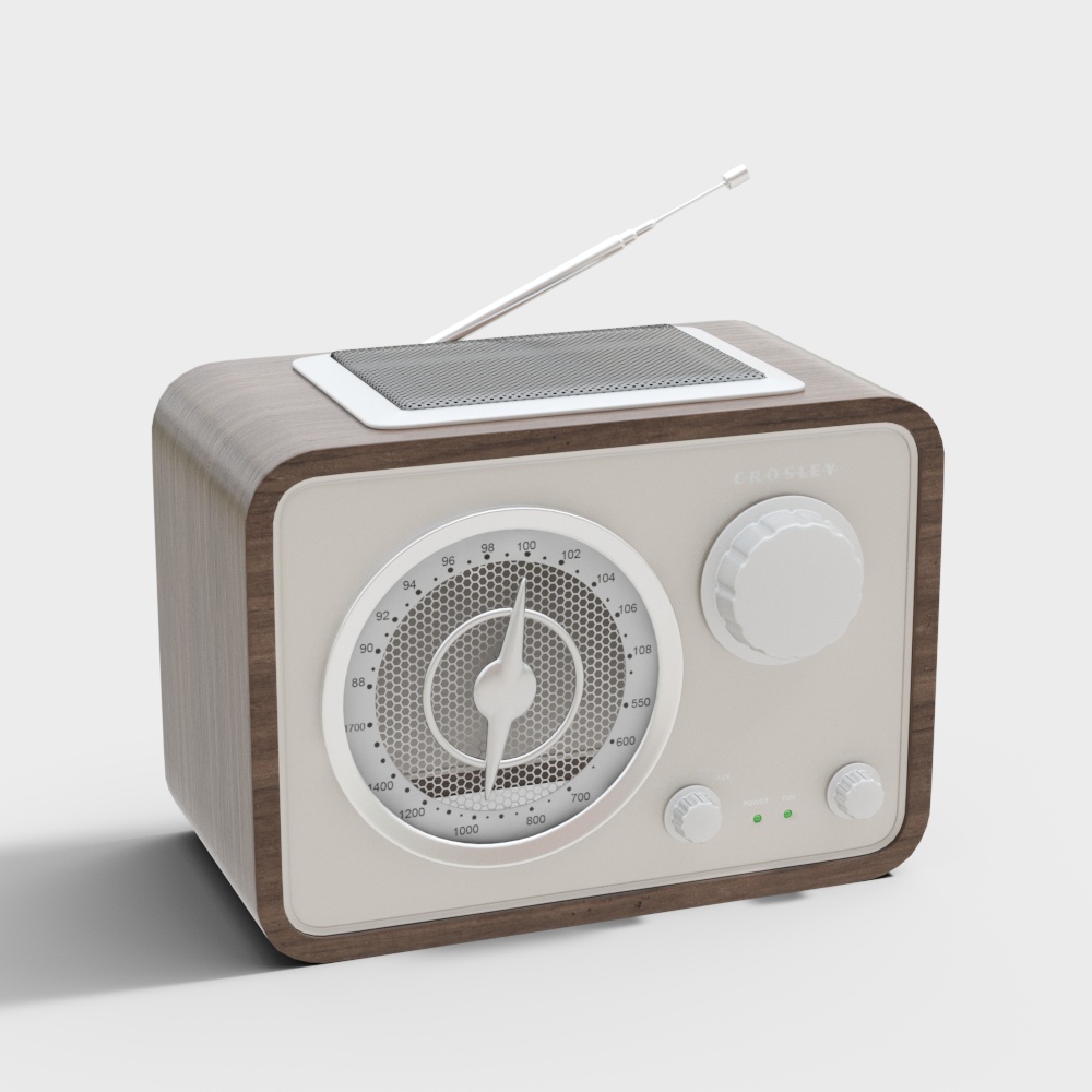 Crosley Radio 3D model - Vintage Meets Modern
