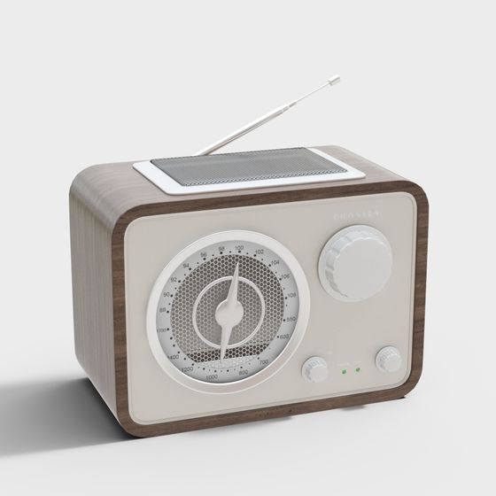 Crosley Radio 3D model - Vintage Meets Modern