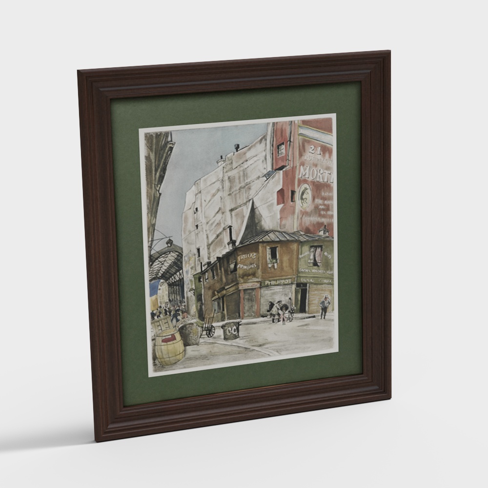 Pezzi di dipinti decorativi vintage