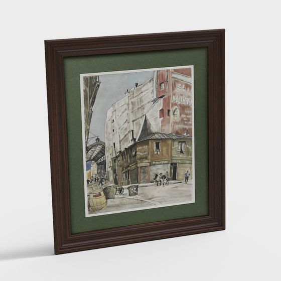 Pezzi di dipinti decorativi vintage