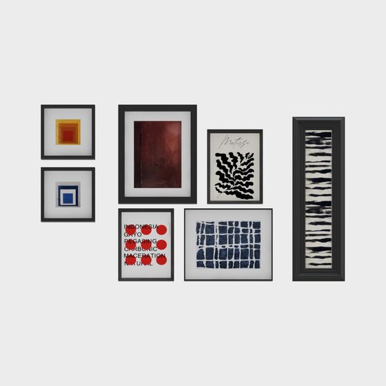 Abstract Gallery 3D model for Modern Art Enthusiasts