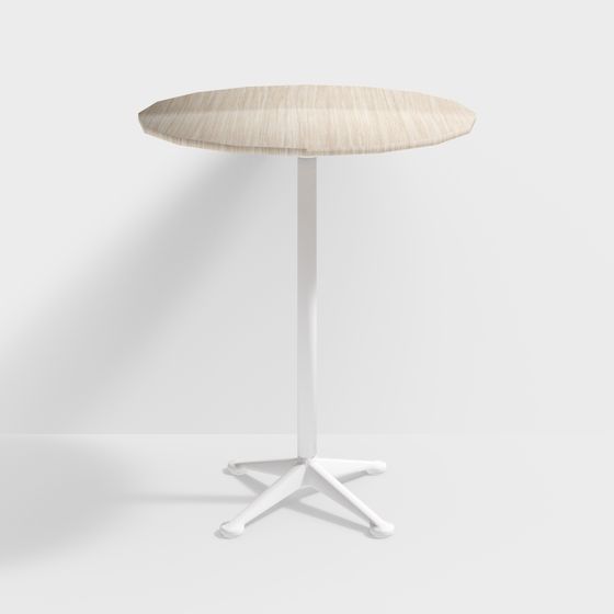 Stylish Low-Poly Round Table 3D model