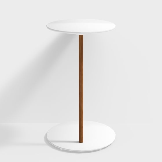 Elegant Round Table Miniature 3D model for Interiors