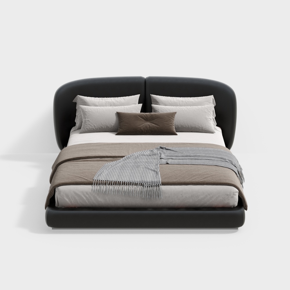 Modern bedroom double bed