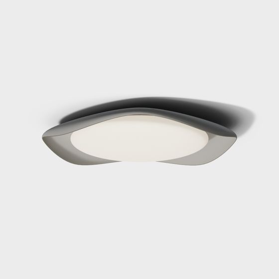 Minimalist Grey Ceiling Light 3D model