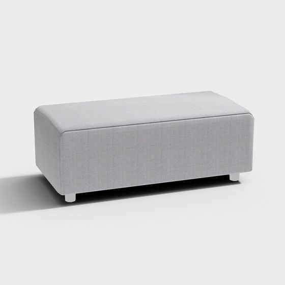 Urban Comfort Ottoman 3D model for Modern Spaces