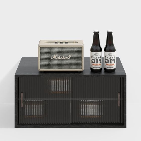 Vintage Audio Cabinet 3D Model