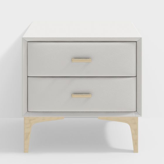Stylish Low-Poly Nightstand 3D model for Modern Interiors