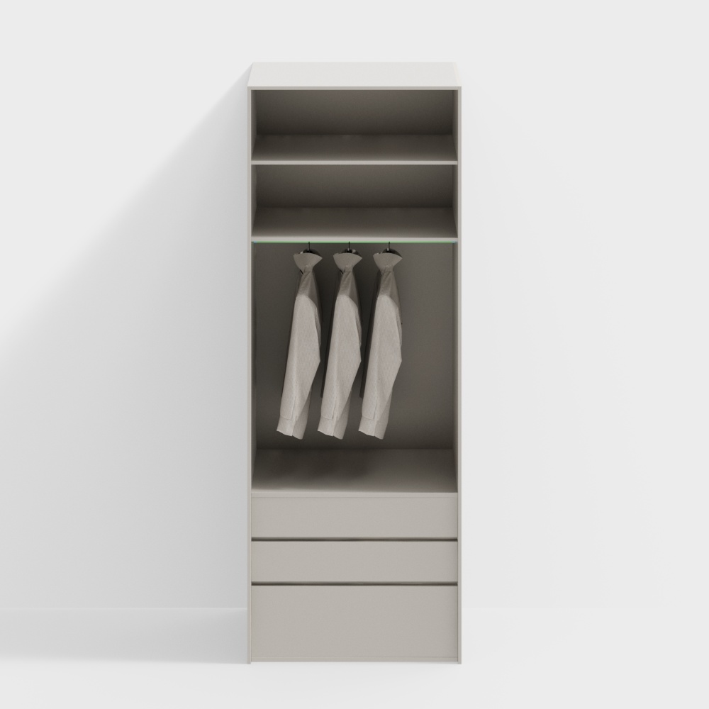 Modernes Creme-Stil Schlafzimmer Kleiderschrank