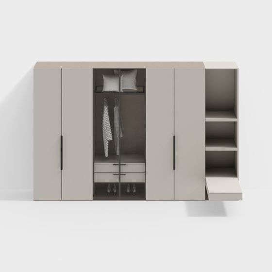 Modern Minimalist Wardrobe 3D model