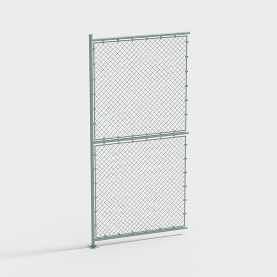 Industrial Fence 3D model with Low Poly Design