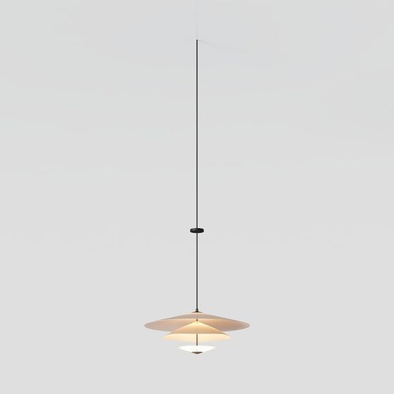 Elegant Low-Poly Chandelier 3D model