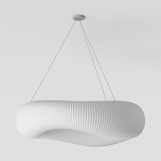 Sleek Streamlined Pendant Light 3D Model