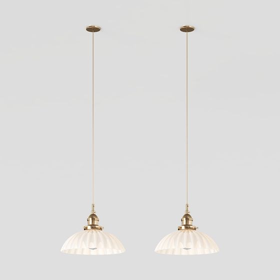 Stylish Retro-Modern Pendant Light 3D model