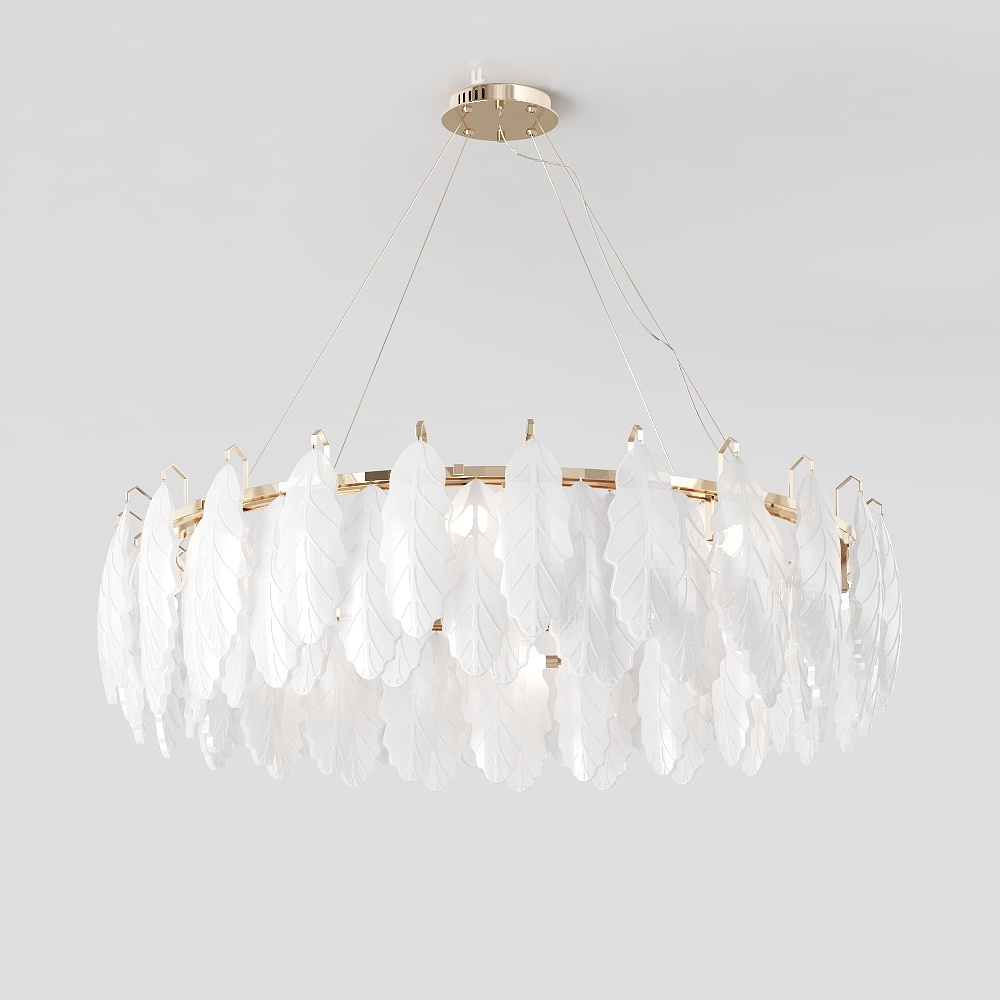 Elegant Low-Poly Chandelier 3D model