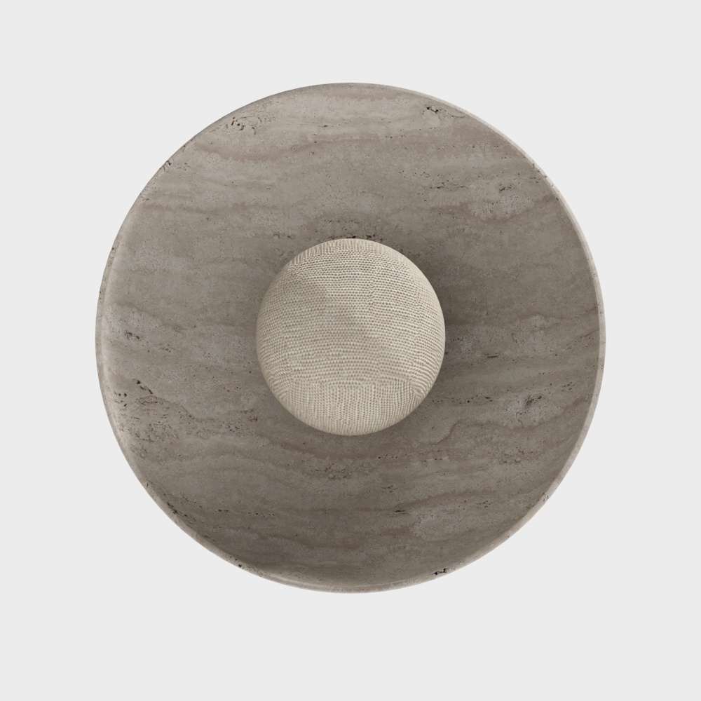 Dome Decoration Low-Poly 3D Model – Marble Texture