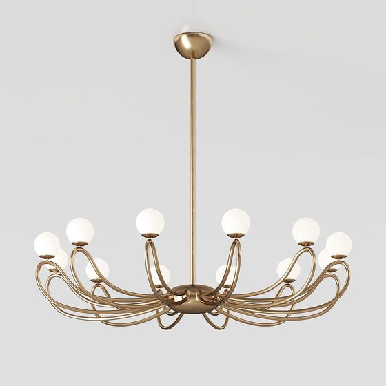Elegant Modern Chandelier 3D model