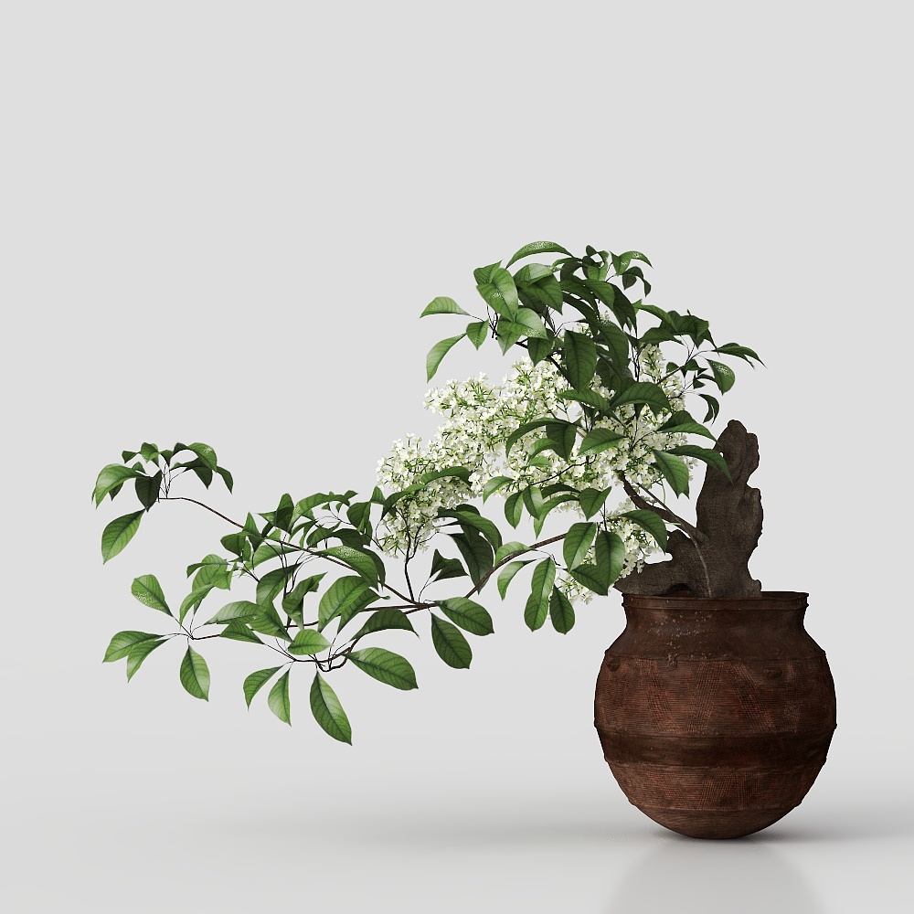 Wabi-sabi vase flower art