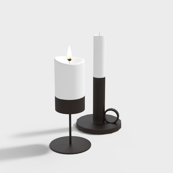 Contemporary Low-Polygon Candle Holder 3D model