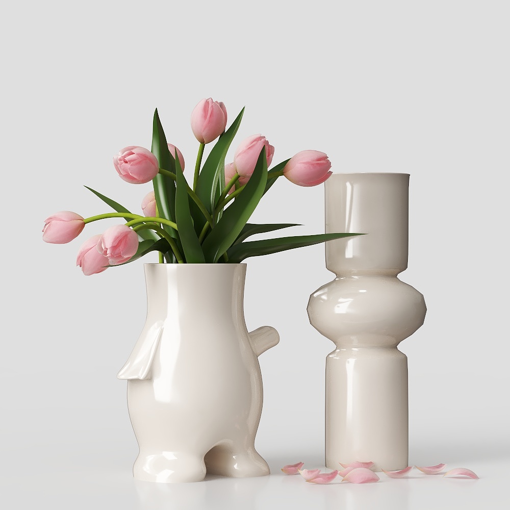 Elegant Low-Poly Vase 3D Model – Rabbit & Sophisticated Designs