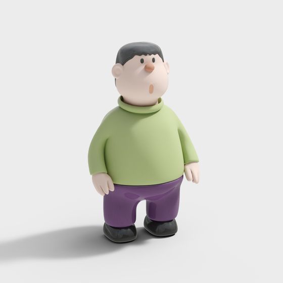 Charming Roundy Kid 3D model for Creators