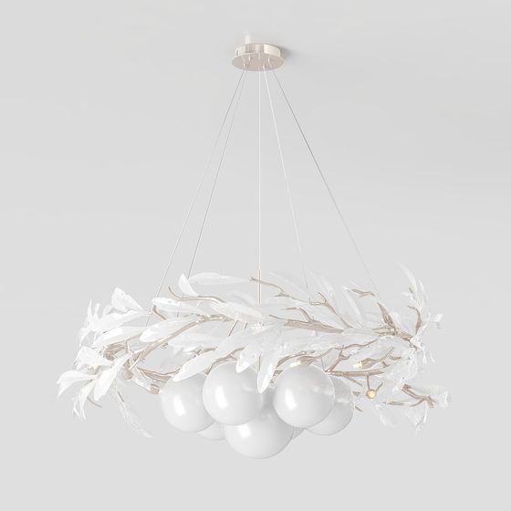 Artistic Low-Polygon Chandelier 3D model