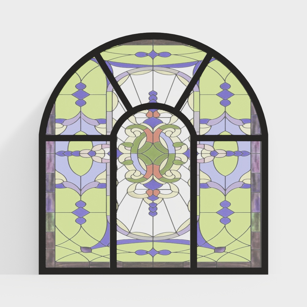 Fenêtres en verre décoratives peintes françaises