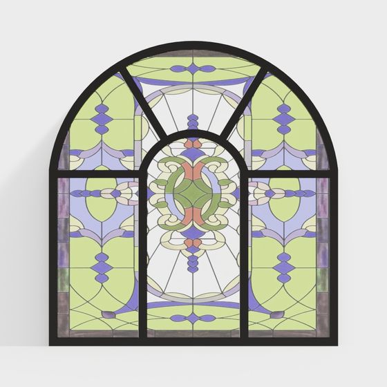 Fenêtres en verre décoratives peintes françaises