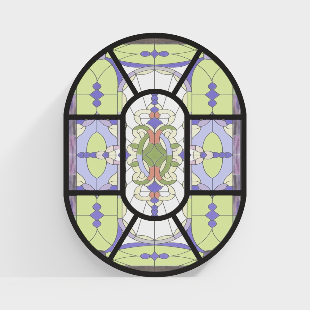 Fenêtres en verre décoratives peintes françaises