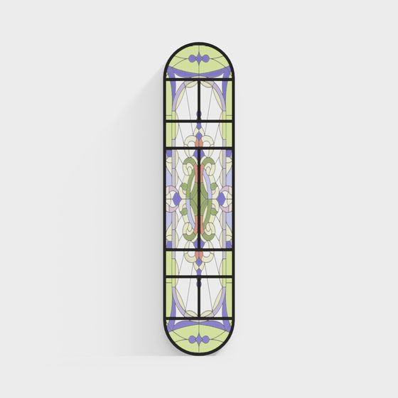 Colorful Stained Glass Window 3D model