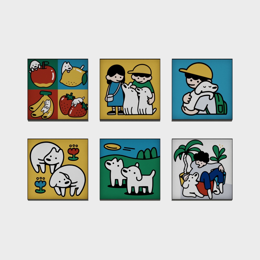 Cartoon fun decorative paintings