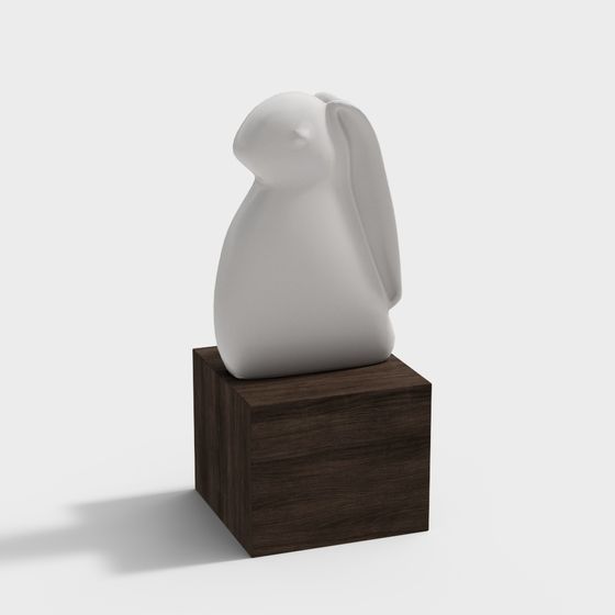 Cute Low-Poly Rabbit 3D Model for Creative Projects