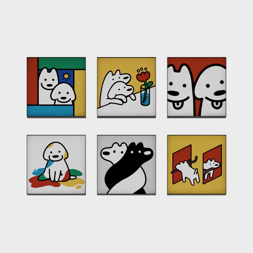 Cartoon fun decorative paintings