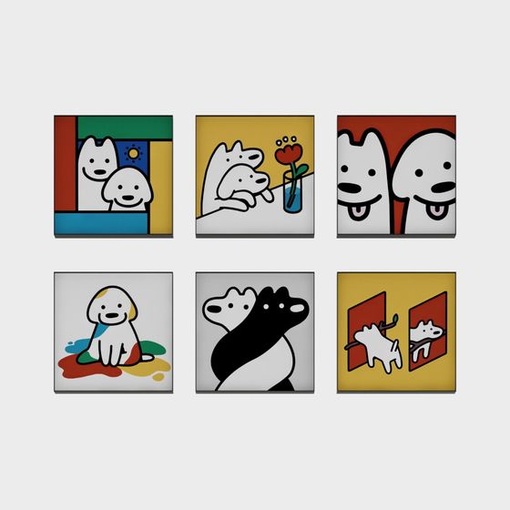 Cute Low-Poly Cartoon Dog 3D Model